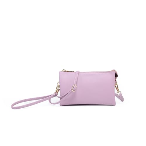 Image of JEN & CO. Riley Crossbody Bags for Women Vegan Leather Wristlet Clutch Wallet Purses Handbags with 2 Straps