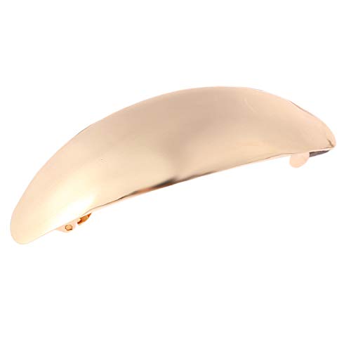 JinYu Simple Fashion Metal Hair Clips French Styles Hair Barrettes for Medium and Thick Hair, No Slip and Durable Automatic Clasp (Gold)