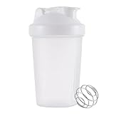Amazon ZWCSHUU Shaker Bottles Sport Water Cups Whey Protein Powder Mixer Bottle Fitness Gym Shaker Outdoor Portable Plastic Drink Cup Sports Water Bottle(White) #ad