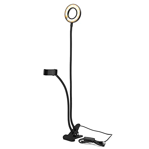 Lampe LED pliante à clipser noire pour tatouage et bureau avec alimentation USB Pilipane