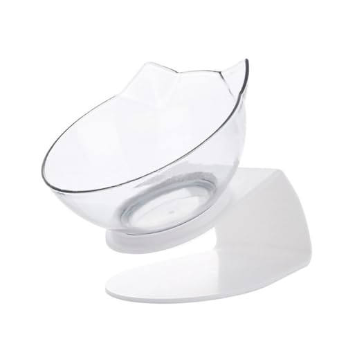 HEMOTON Pet Stilt Plastic Bowl for Cats Neck Protection Feeding Water Bowl with Scale Adorable Animal Design Easy Drinking for Your Beloved Pets for Food and Water