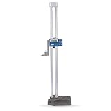 Dasqua 24'/600mm Double Beam Digital Height Gauge with Feed Wheel, Heavy Duty Cast Iron Base with Carbide-Tipped Scriber, Accuracy: ±0.0019'/0.05mm, Resolution 0.001'/0.01mm
