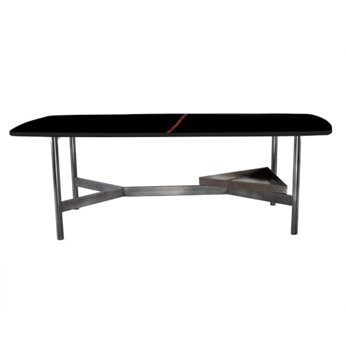 Image of Wakefit Malabar Coffee Table I Marble Finish I Vitrified Tile Top I St Laurent