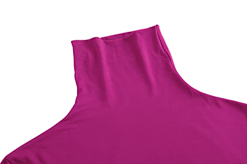 Image of AUHEGN Women's Long Sleeve Lightweight Turtleneck Top Pullover Casual Active Layer Tops Shirts