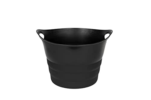 Kreher Set: 2 x Mehrzweckkorb 42 Liter, flexibel und strapazierfähig (Schwarz)