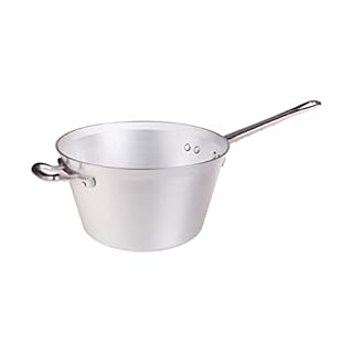 Pentole Agnelli ALMA16524 Alluminio Professionale 3 mm, Paiolo per Polenta con Manico, 4,5 L