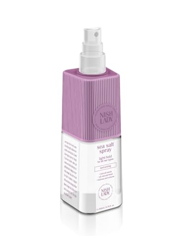 Nishlady Hair Styling Sea Salt Spray 200ml | Texturising & Volumising with Flexible Hold | Sea Salt Spray for Hair Women, Purple