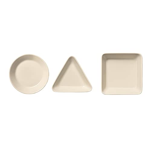 Iittala Teema Mini-Servierset Leinen 3-teilig aus Porzellan in der Farbe Beige, Maße: 13,4cm x 40,3cm x 4,8cm, 1062401