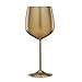 Cambridge Silversmiths 4 Piece Set of 18 oz Brushed Gold All Purpose Single Wall Wine Glasses