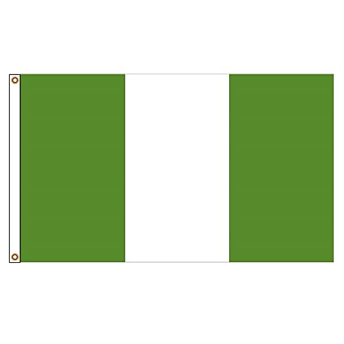 PinkDisplay Africa flag (Nigeria)3x5ft(90x150cm) eyelets and double stitches for outdoor