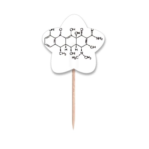 Molecular Organic Chestry Atoc Structure Toothpick Flags Star Lable Cupcake Picks