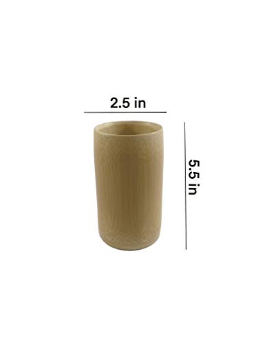 Txv Mart | Disposable Or Reusable Natural Bamboo Wood Drinking Cup 12 Oz | Wooden Tea Cup Coffee Mug Wine Mug, 4 Pack #TOP3