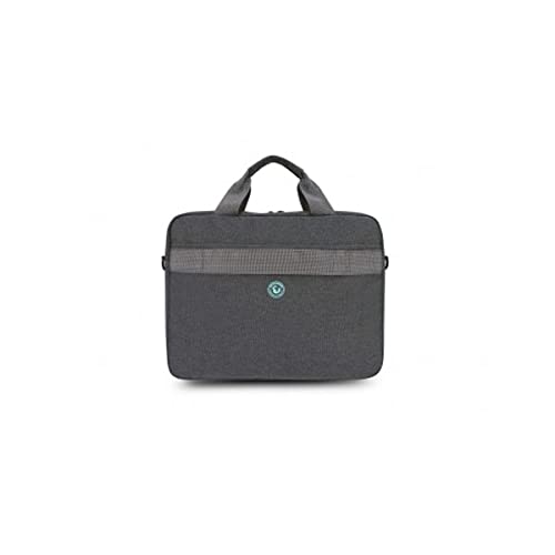 Urban Factory GREENEE Sacoche Ordinateur 15,6 pouces – Housse Éco en r-PET Recyclé, Résistante à l’Eau, Protection Antichoc, Poches Accessoires, Sangle Trolley
