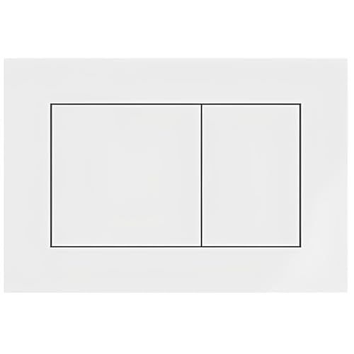 CWED Plaque de chasse d'eau, pièce de rechange pour réservoir de toilette, ancien modèle pour Geberit Sigma01 UP320&300, double chasse d'eau (Blanc)