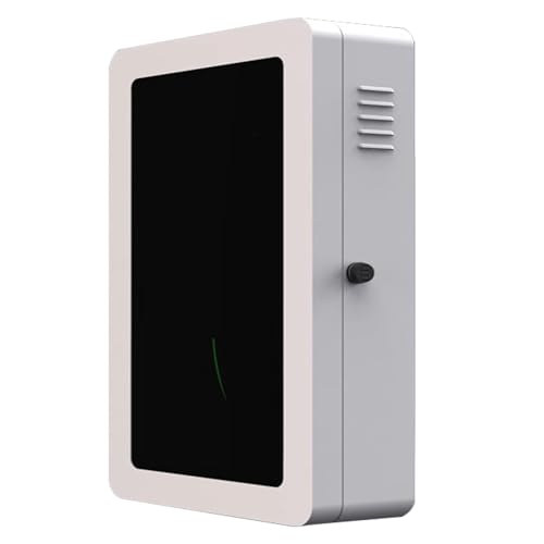 Boîtier pour Borne de Recharge EV, Boîtier Verrouillable for Borne de Recharge Murale for Véhicules Électriques, Compatible avec les Piles de Troisième Génération de Tesla(White)