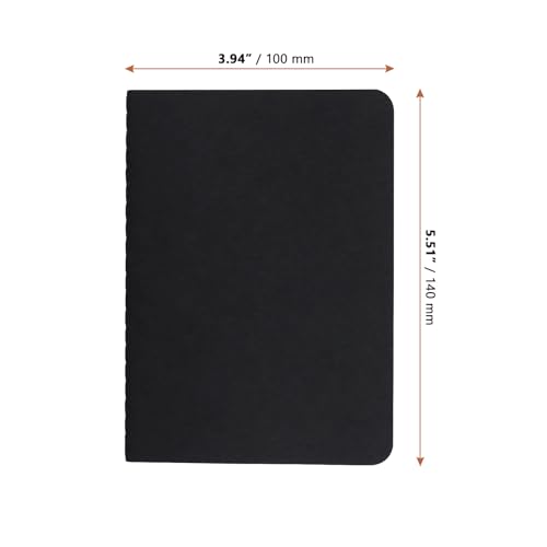 Cuaderno de papel negro A6 para evitar hojas sueltas con 50 mini diarios 2