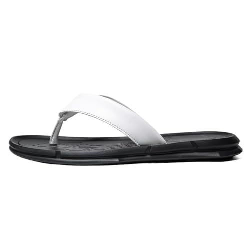 Leisure Men's Slippers Genuine Leather Casual Shoes Men Breathable Beach Flip Flops Retro Street Slippers