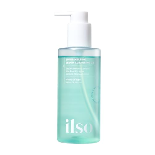 ilso Super Melting Sebum Cleansing Oil, Watery Oil Type, Sensitive Skin Face Wash, Makeup Blackhead Remover, Korean Skin Care 6.75 fl oz (200ml)