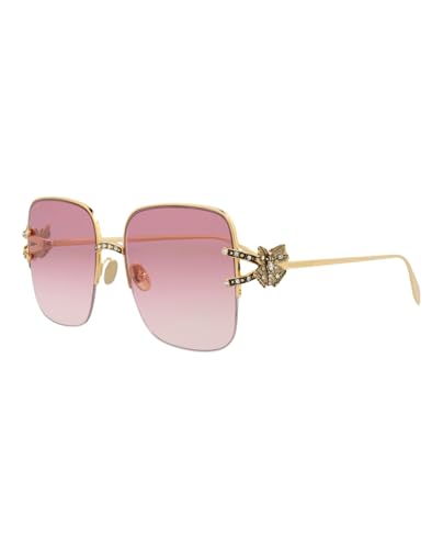 Alexander McQueen Square-Frame Metal Sunglasses2