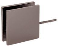 CRL Oil Rub Bronze Square Wall Mount Movable Transom Clamp