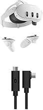 Bundle of Meta Quest 3 512GB— Breakthrough Mixed Reality — Powerful Performance (Renewed Premium) + Meta Quest Link Cable - Virtual Reality Headset Cable for Quest - 16FT (5M) - PC VR