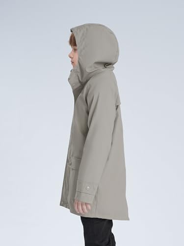 Image of maoo garden Girls Boys Rain Jacket Lightweight Waterproof Raincoat Hooded Lined Long Windbreaker