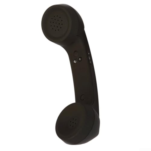 Auricular inalámbrico retro negro compatible con ordenador y teléfono recargable por USB