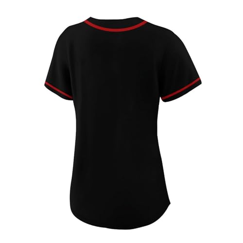 Lalkllo Camisa masculina de beisebol lisa lisa casual abotoada manga curta uniforme esportivo P-2GG,