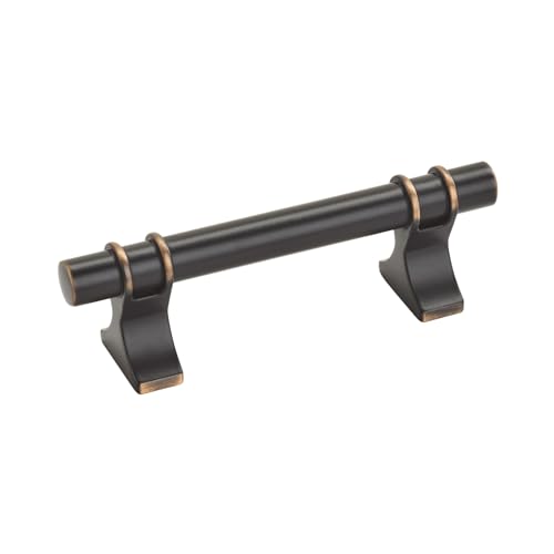 Image of Amerock | Cabinet Pull | Oil Rubbed Bronze | 3 inch (76 mm) Center to Center | Davenport | 1 Pack | Drawer Pull | Drawer Handle | Cabinet Hardware