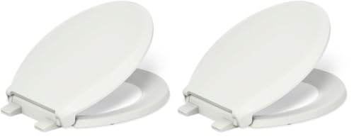 Image of KOHLER 4639-RL-NY Cachet ReadyLatch Round Toilet Seat Soft Close, Dune (Pack of 2)