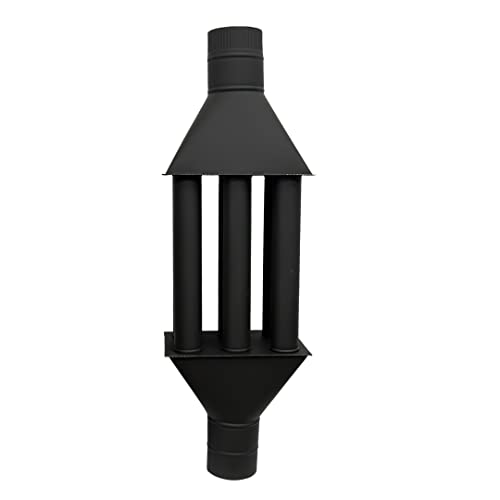 Intercambiador de calor chimenea Typhoon/intercambiador de aire caliente, enfriador gas de escape negro, diámetro 120 mm, 6 tubos