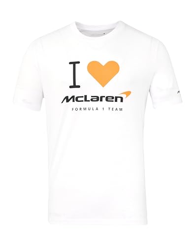 Camiseta de Fórmula 1 McLaren Team I Love colección oficial 2025 blanca