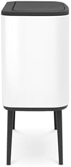 Brabantia Bo Touch Bin - 36L Inner Bucket (White) Waste Kitchen Bin - Soft-touch