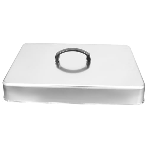 LALADEFIEE Couvercle Rectangulaire en Acier Inoxydable 201 435X283X66 CM pour Cuisson Vapeur et Barbecue Cloche à Fusion pour Steaks et Fromages Accessoire...