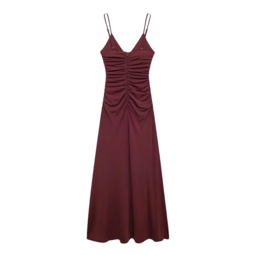 Women's Convex Flower Decoration V-Neck Slip Dress Fitted Party Midi Dress2