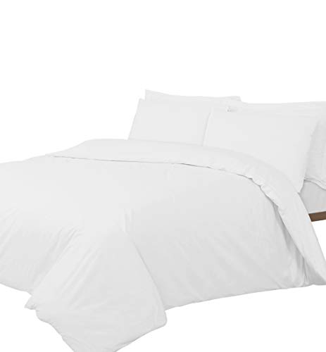 400-Thread-Count Cotton Sateen Fitted Sheet, King - White