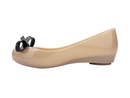 Melissa Ultragirl Bow II Flat - Versatile Slip-On Design - Stylish Flats for Women - Sweet Bow Detail - Comfy Fit - PVC & Metal Upper - Laminated Insole - Bubblegum Scent - Dressy Flats