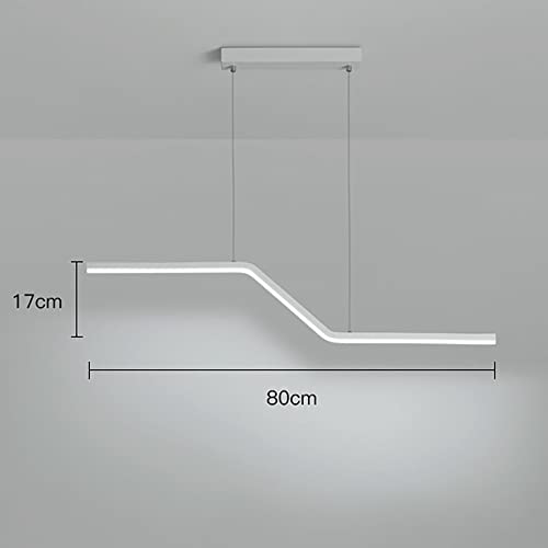 Suspension linéaire LED 18W blanche en silicone pour éclairage de table à manger - 5