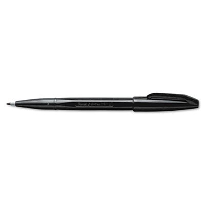 PENTEL S520A Sign Pen Porous Point Capped Water-Based Pen, Black Ink, Fine, Dozen