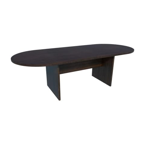 Euromof Mesa de Juntas Ovalada, 200x90 cm, Wengué Cover