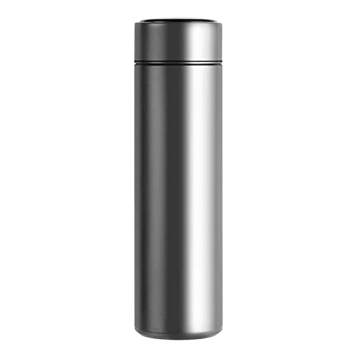 Youding Botella de agua aislada al vacío, botellas de agua con pantalla LED de temperatura de 500 ml, café/té, botella de café inteligente, botella de agua deportiva, botella de agua aislada al vacío