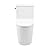 Swiss Madison Dreux One Piece Toilet, Modern Toilets For Bathrooms, ADA Toilet, Elongated Left Side Flush 1.28 GPF, Glossy White