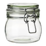 Ikea corcho Bote de cristal (con tapa, transparente, 0,5 L, Doppelpackung