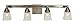 Framburg Lighting 4774 SP/PN Mercer - 32" Four Light Wall Sconce, Satin Pewter/Polished Nickel Finish with White Frosted Glass
