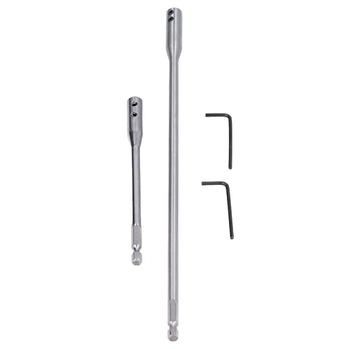 ANKROYU 2PCS Drill Bit Hex Extension, High Carbon Steel Extension Drill Bit Set, Antirust Drill Bit Extension, Bar Drill Extension for Construction Engineering