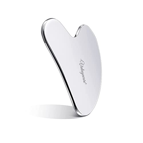 Vintageware Stainless Steel Facial Gua Sha Massager (IASTM Tool) For Face, Skin, Neck, Jaw, Eye Massage & Acupressure Therapy On Trigger Point Treatment Scraping Face Massage Tool (Heart Shaped)