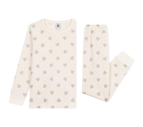 Pigiama in cotone con cuori argentati stampati bambina - 3