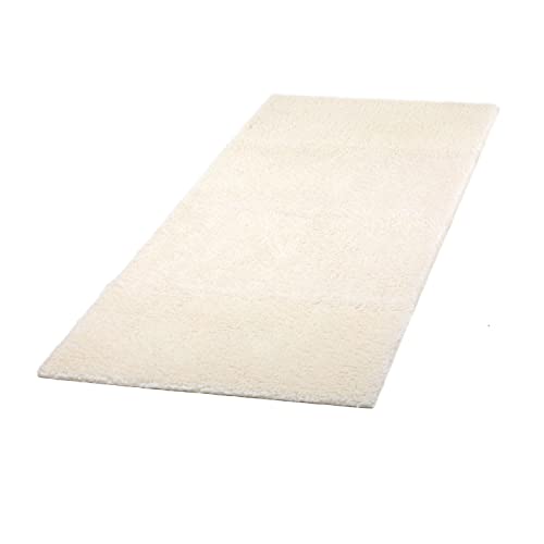 Bodhi | Schurwoll-Yogamatte | Natur | Schurwollmatte | 100% Schafschurwolle (1200 g/m²)| Weich & Isolierend | VISHNU 60 | 200 x 60 cm