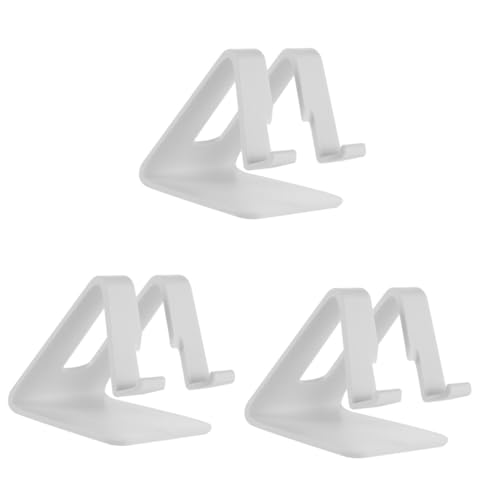 Angoily 3pcs Desktop Pad Bracket Simple Plastic Phone Support Holder for Home Office Low Center of Design Hands Video Viewing Compatible All Smartphones and Tablets