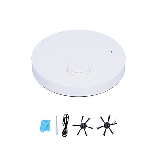 EOJDDPA Robot aspirapolvere automatico Smart Sweeper con sterilizzazione UV 70 minuti di autonomia 1500 PA Aspirazione per pavimenti in piastrelle di legno bianco 811 g